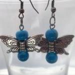 Turquoise Butterfly earring..