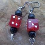 Red Dice Earrings