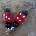 Red Dice Earrings