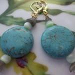 Turquoise and Fluorite Earr..