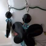 Black Butterfly with teal b..