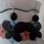 Black Butterfly with teal b..