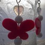 Pink Butterfly earrings