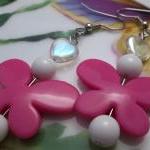 Pink Butterfly earrings