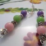 Purple, green, and Pink Bea..