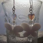 White Butterfly Earrings
