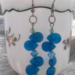Turquoise glass beads and g..