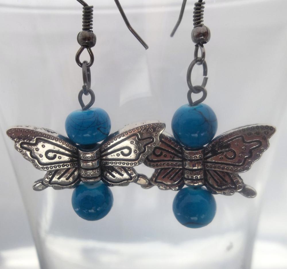 Turquoise Butterfly earrings