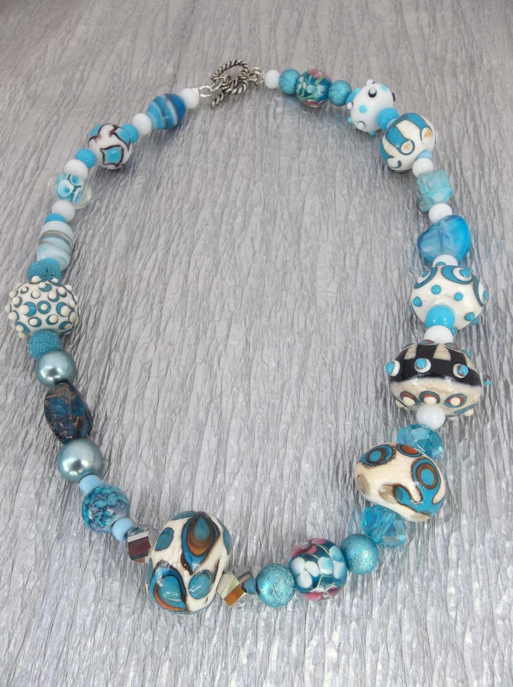 Lampwork - Summer Blues Necklace