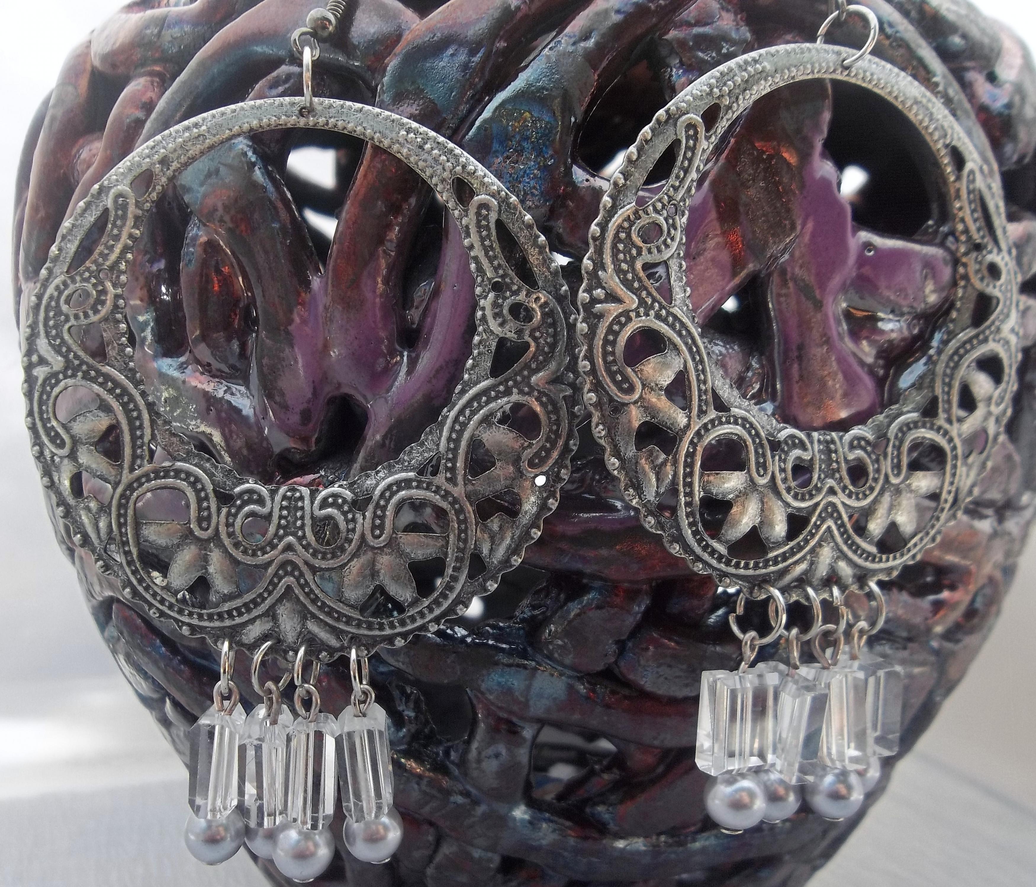 Stunning Gray Chandelier Earrings On Luulla